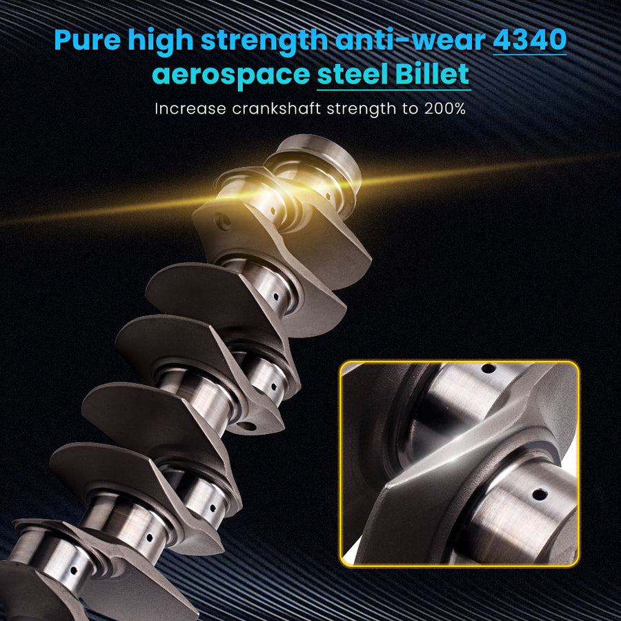 Billet Crankshaft compatible for Fiat 128 Punto GT 1.4L 67.4mm Billet 4340 Steel HP1800 Crank