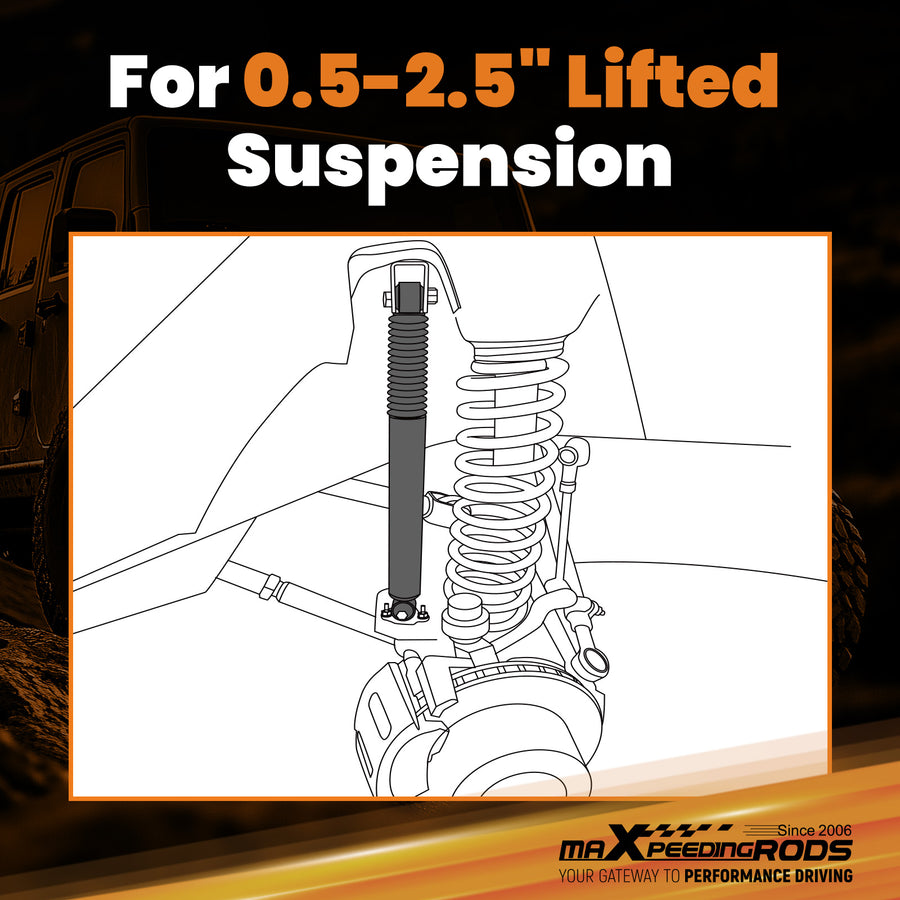 Front Shocks compatible for Jeep Wrangler JK Unlimited 07-18 Lifted 0.5-2.5