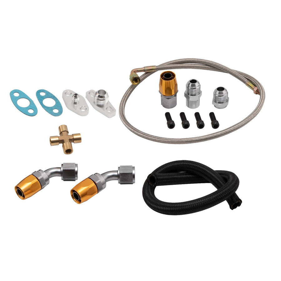 Universal Adjustable Fuel Pressure Regulator Kit + 100psi Gauge -6AN Black andRed
