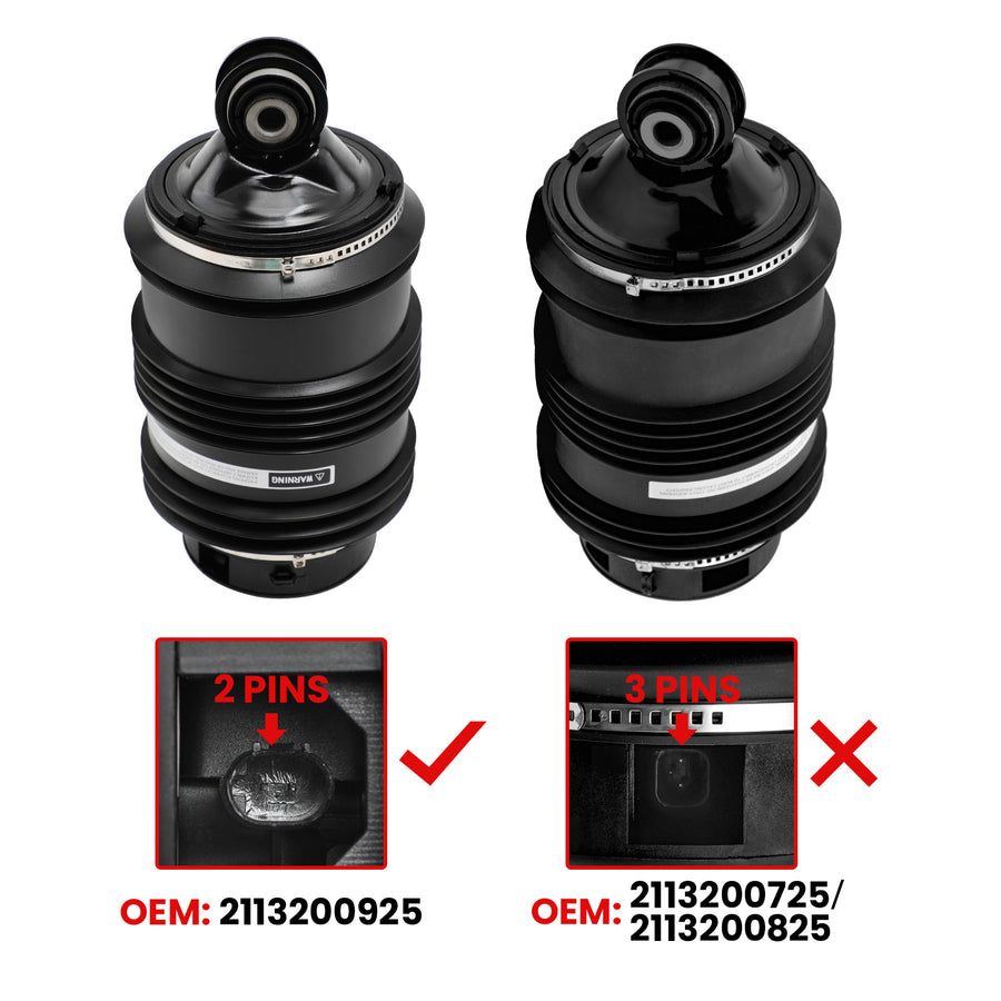 Rear L/R Air Spring Strut Bag compatible for Mercedes-Benz E-class S211 A2113200925