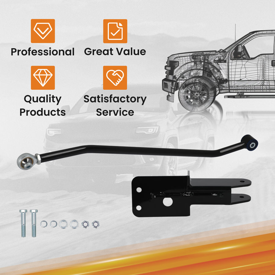 Heavy Duty Adjustable Front Track Bar Compatible For Jeep Cherokee XJ 1984-01 w/4-6.5 lift