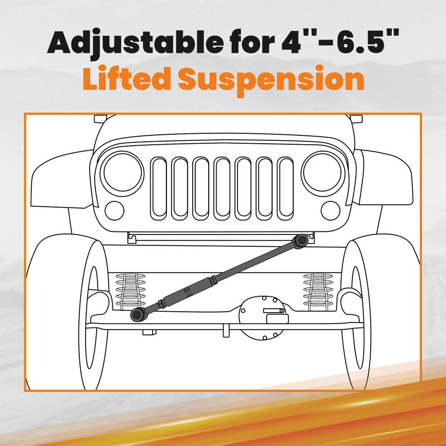 Heavy Duty Adjustable Front Track Bar Compatible For Jeep Cherokee XJ 1984-01 w/4-6.5 lift