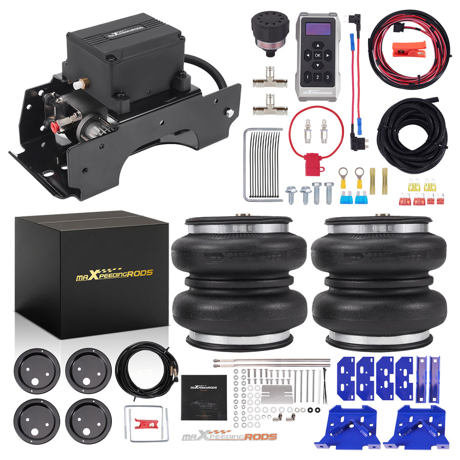 Air Suspension Kit + Air Controller Kit compatible for Dodge Ram 2500 3500 RWD 03-2010