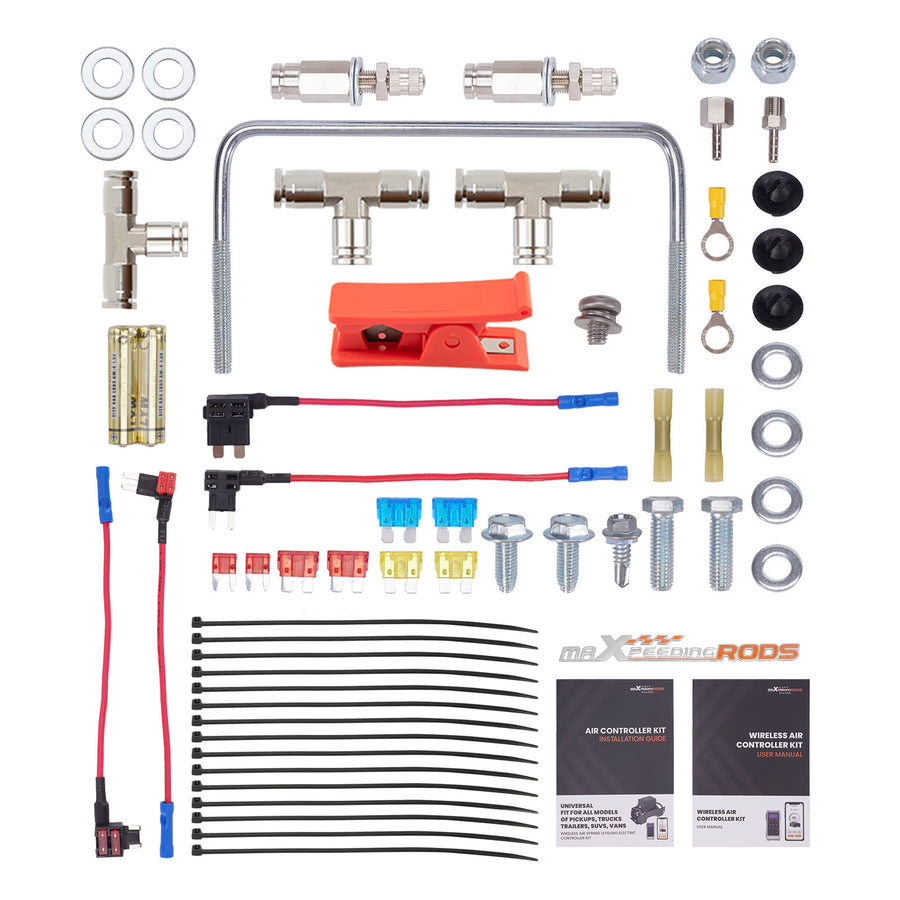 Air Suspension Helper + Wireless Compressor Kit compatible for Ford F-150 F150 2015-2025
