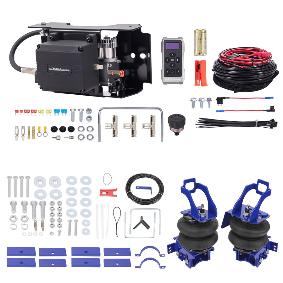 Wireless Air Shock Compressor Kit + Air Spring Kit compatible for Ford F-250 2008-2010
