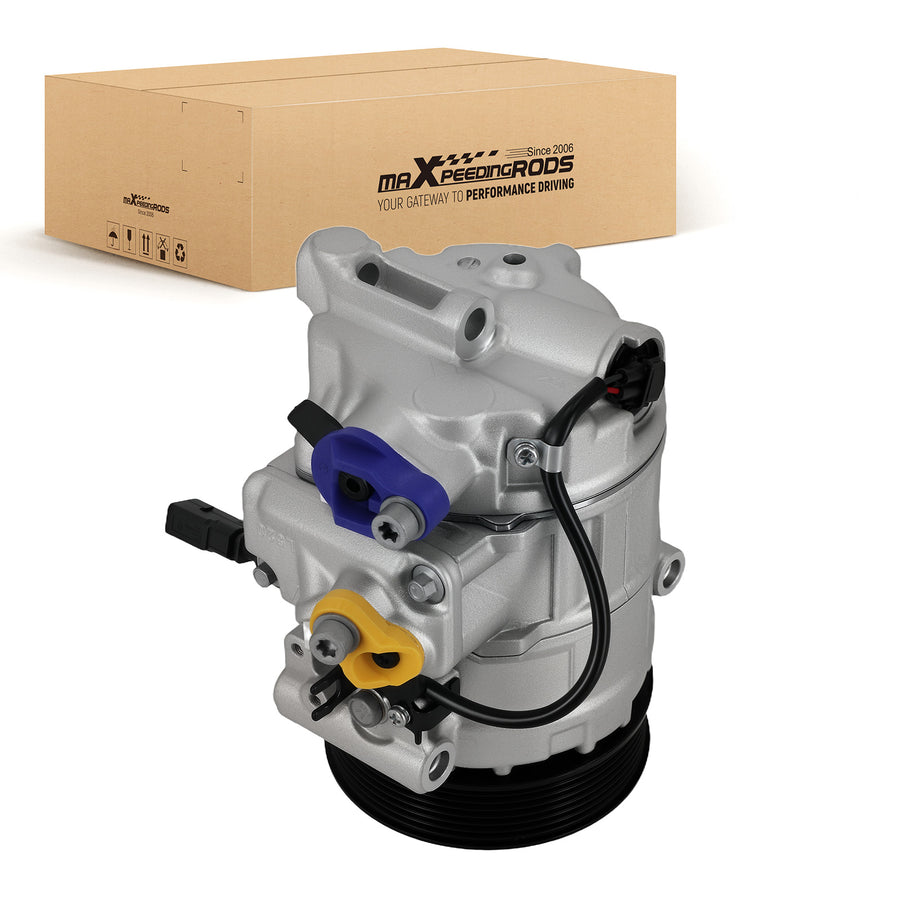 Compatible for AC Compressor w/Clutch compatible for Porsche Cayenne 2003-2018 Panamera 2017 7SEU16C 119mm