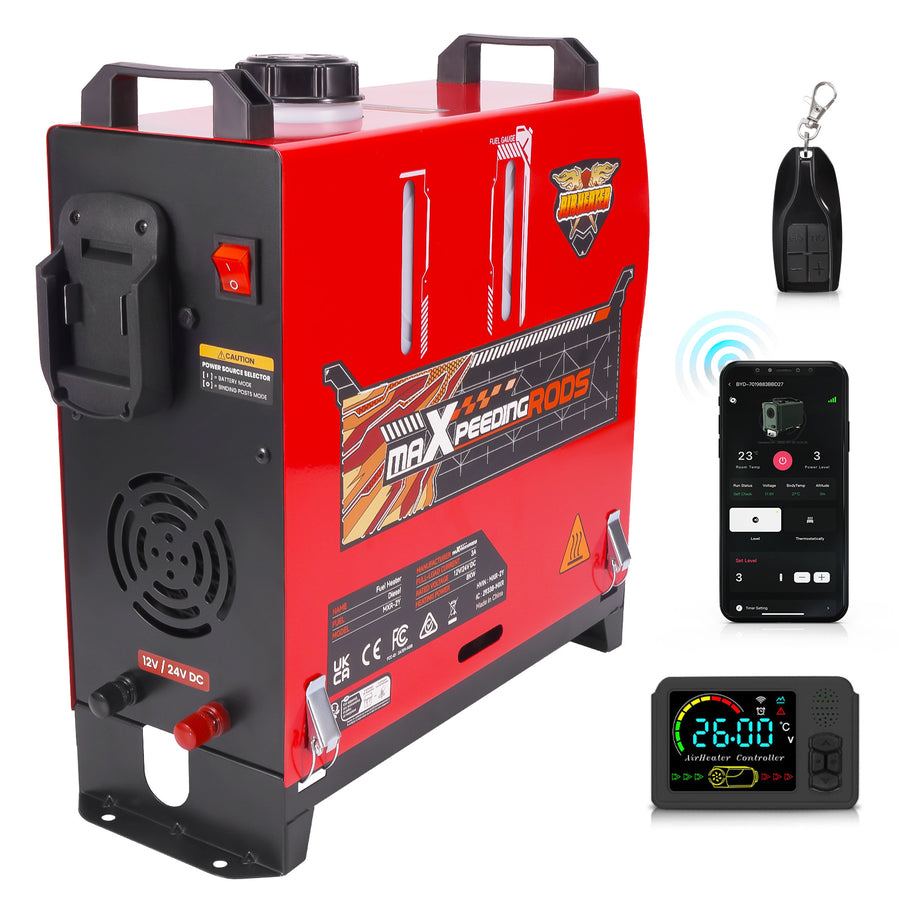 12V 5KW Air Diesel Heater LCD Mobile App Control for Truck MotorHome SUV Caravan