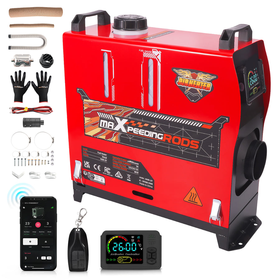 12V 5KW Air Diesel Heater LCD Mobile App Control for Truck MotorHome SUV Caravan