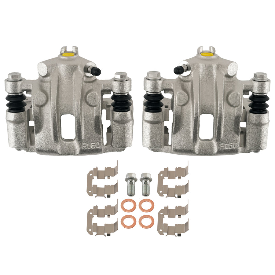 Rear Disc Brake Calipers w/Bracket compatible for Hyundai Accent 2006-07 compatible for Kia Forte 2010-13