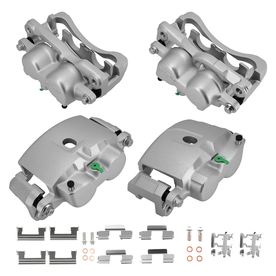 Front Rear Disc Brake Calipers w/Bracket compatible for Cadillac DeVille 2003-05/Compatible for DTS 06-11