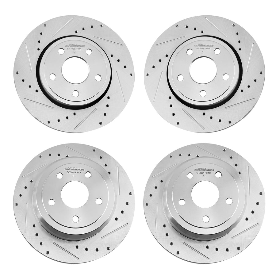 Front Rear Brake RotorsCeramic Pads Kit compatible for Dodge Durango 2011-2020 S-53061
