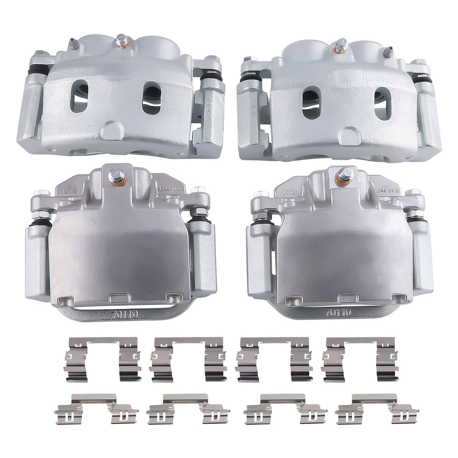 Front Rear Brake Rotors+Calipers w/Pads compatible for Cadillac Escalade (ESV) 2015-2020