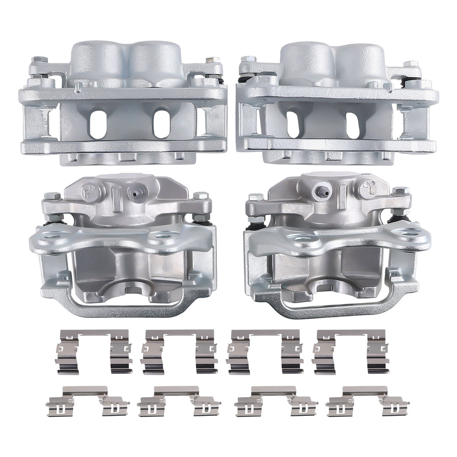 Front Rear Brake Rotors+Calipers w/Pads compatible for Cadillac Escalade (ESV) 2015-2020