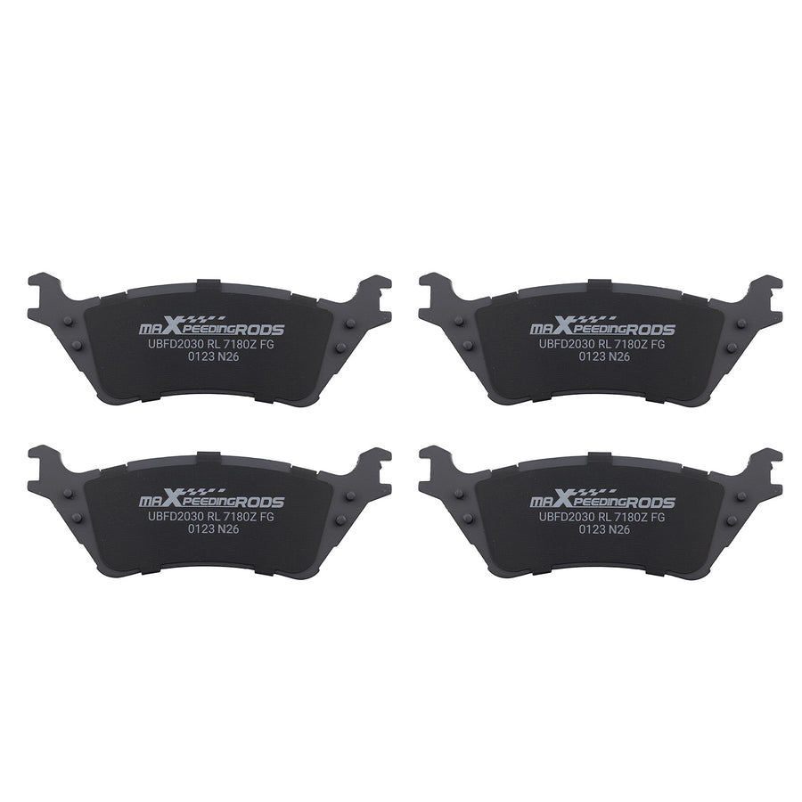 Front Rear Brake Pads Set compatible for Ford F-150 2012 2013-2020 P1414 P1602 w/Hardwares
