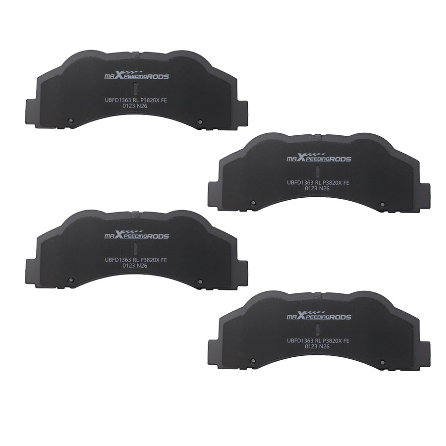 Front Rear Brake Pads Set compatible for Ford F-150 2012 2013-2020 P1414 P1602 w/Hardwares