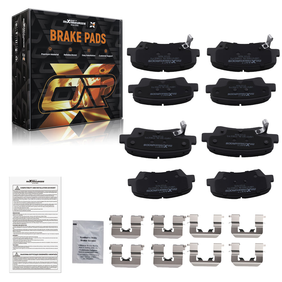 FrontRear Ceramic Brake Pads Kit compatible for Kia Forte5/Forte/Forte Koup 2014-16 D1544