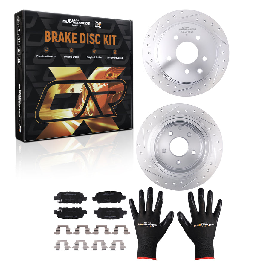 Rear Brake RotorsCeramic Pads Kit compatible for Nissan Sentra 2007-19/Maxima 2004-2008