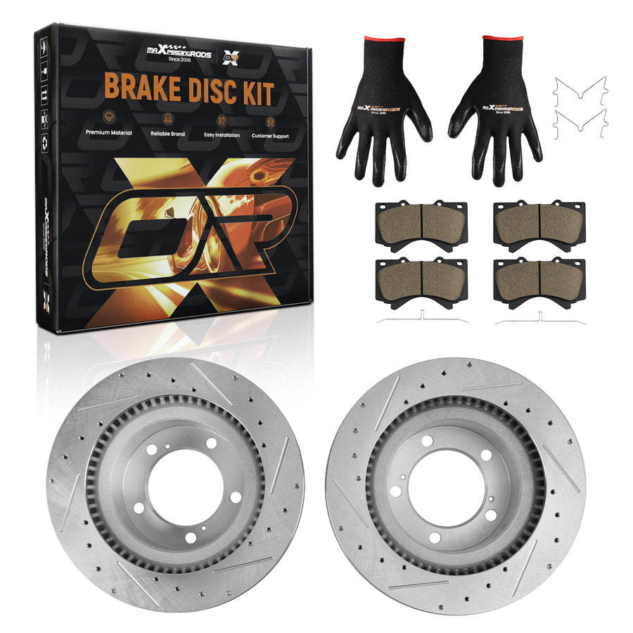 Front Brake RotorsCeramic Brake Pads Kit compatible for Lexus LX570 2016-2021 S-31482