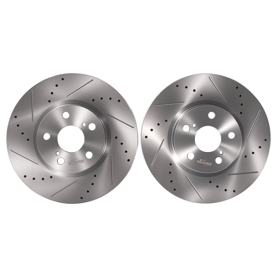 Front Brake Rotors and Pads Set compatible for Pontiac Vibe 2009-2010 compatible for Scion xD 2008-2014