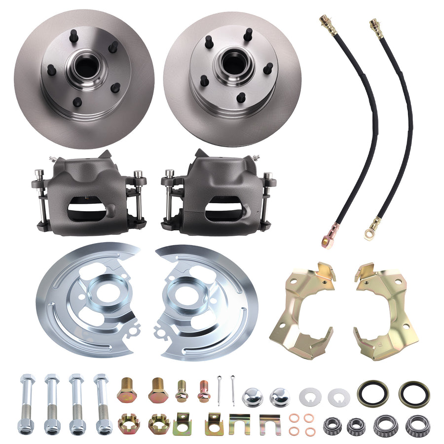 Front Disc Brake Conversion Kit compatible for Chevelle Malibu A-Body 1964-1972 w/ Calipers