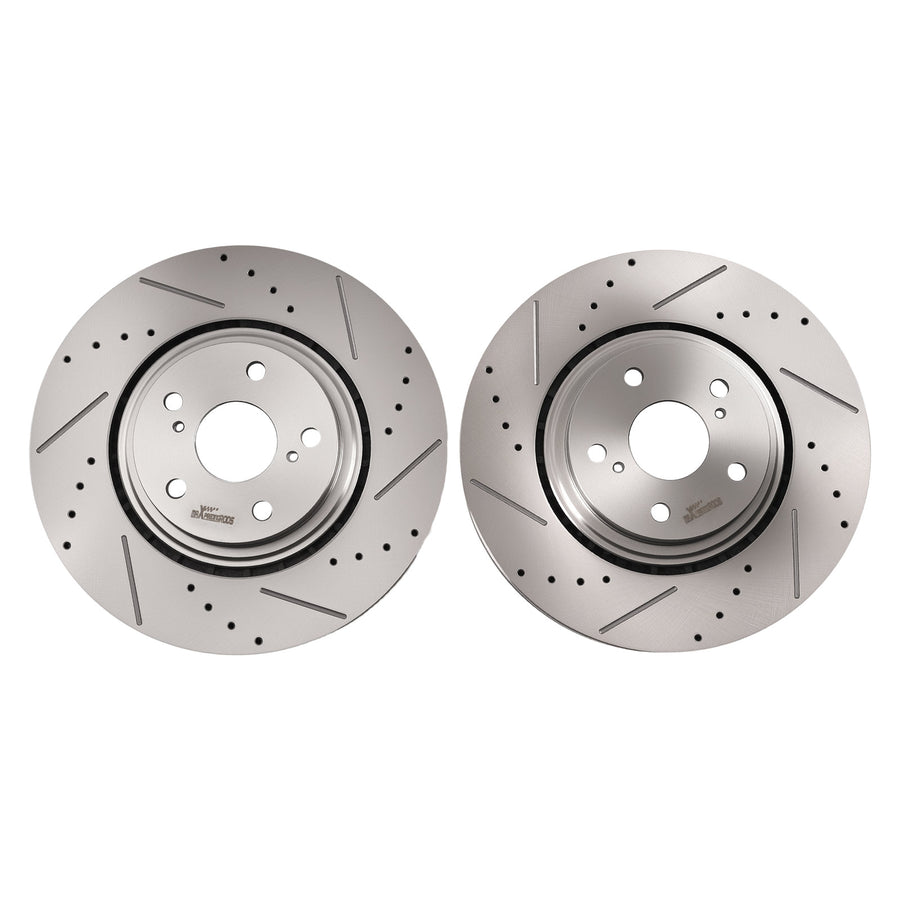 Front Rear Disc Brake Rotors Ceramic Pads compatible for Toyota Highlander Sienna/RX350