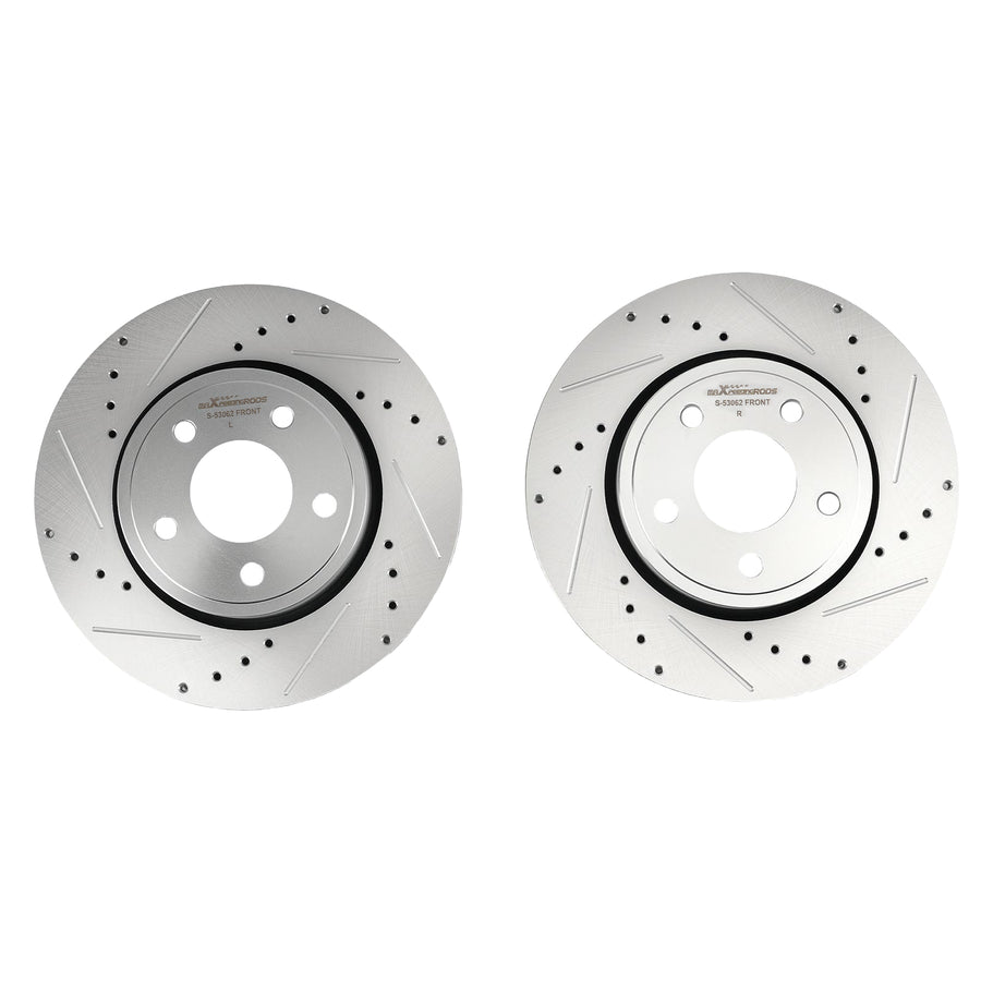 330mm Front Drilled Disc Rotors for 2011-2020 compatible for Dodge Durango compatible for Jeep Grand Cherokee