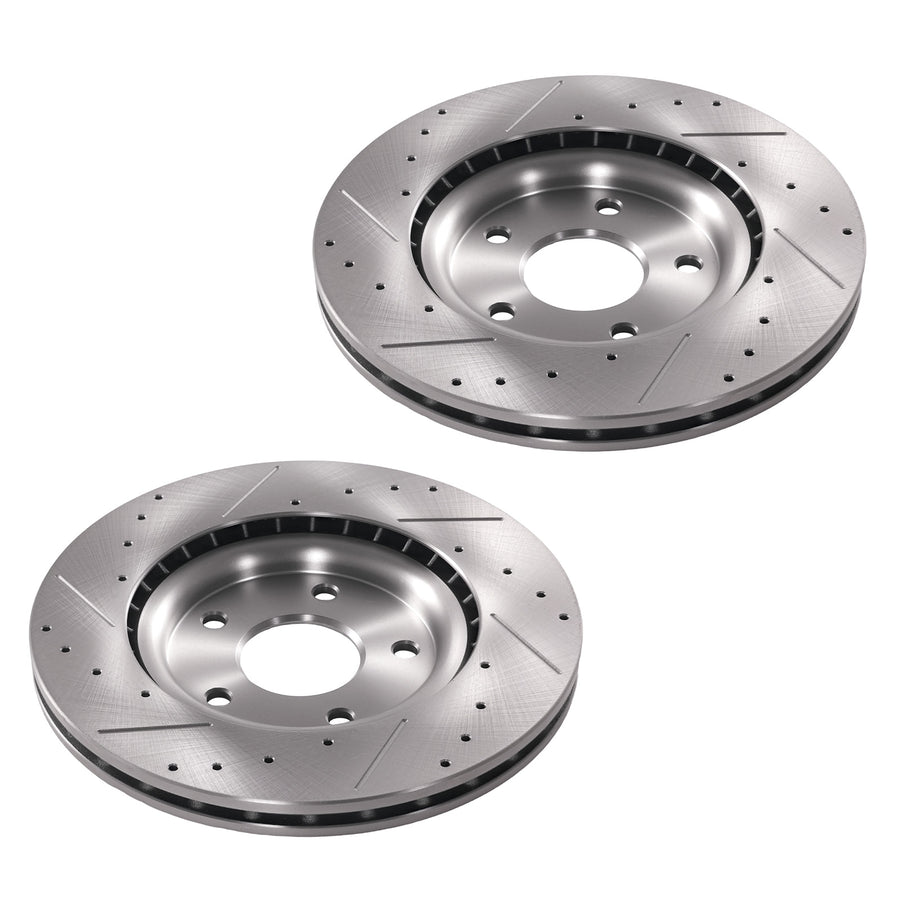 Front Brake Rotors and Pads Set compatible for Chrysler Pacifica 2017-2021/Voyager 2020-21