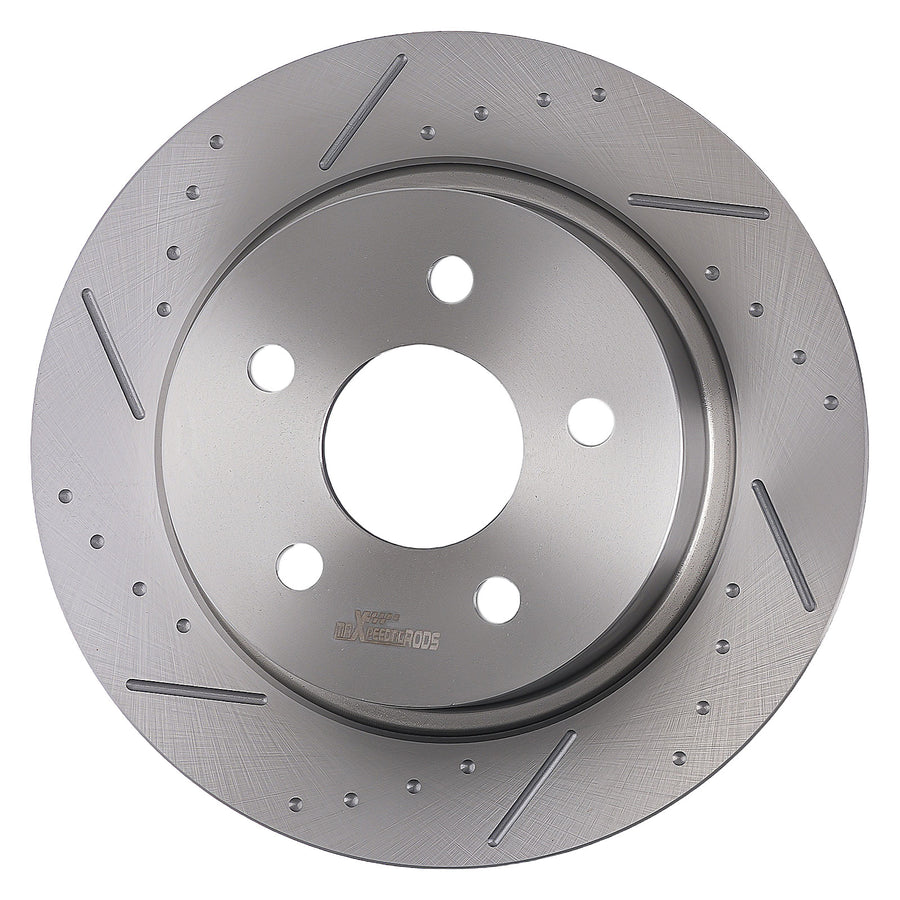 Rear Drilled Slotted Brake Rotors Pads Kit compatible for Ford C-Max 2013-18 Escape 2013-16
