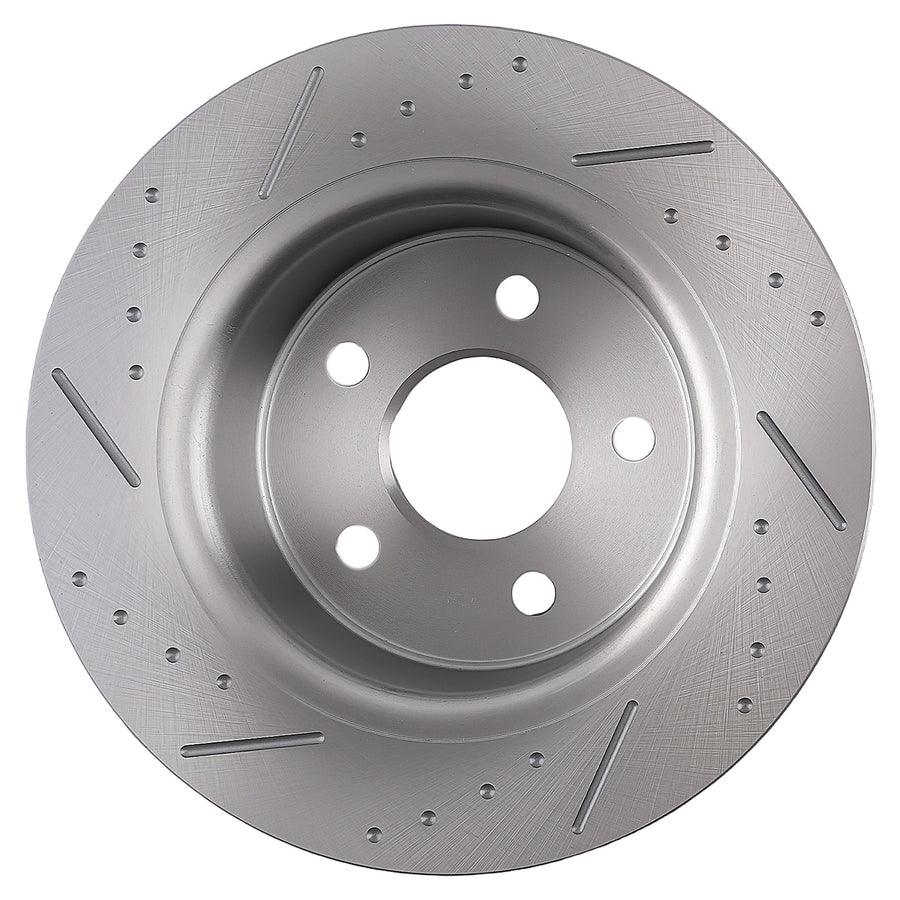 Rear Drilled Slotted Brake Rotors Pads Kit compatible for Ford C-Max 2013-18 Escape 2013-16