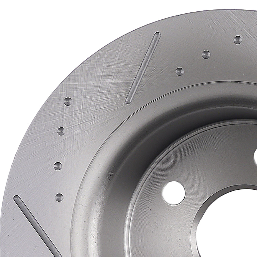 Rear Drilled Slotted Brake Rotors Pads Kit compatible for Ford C-Max 2013-18 Escape 2013-16