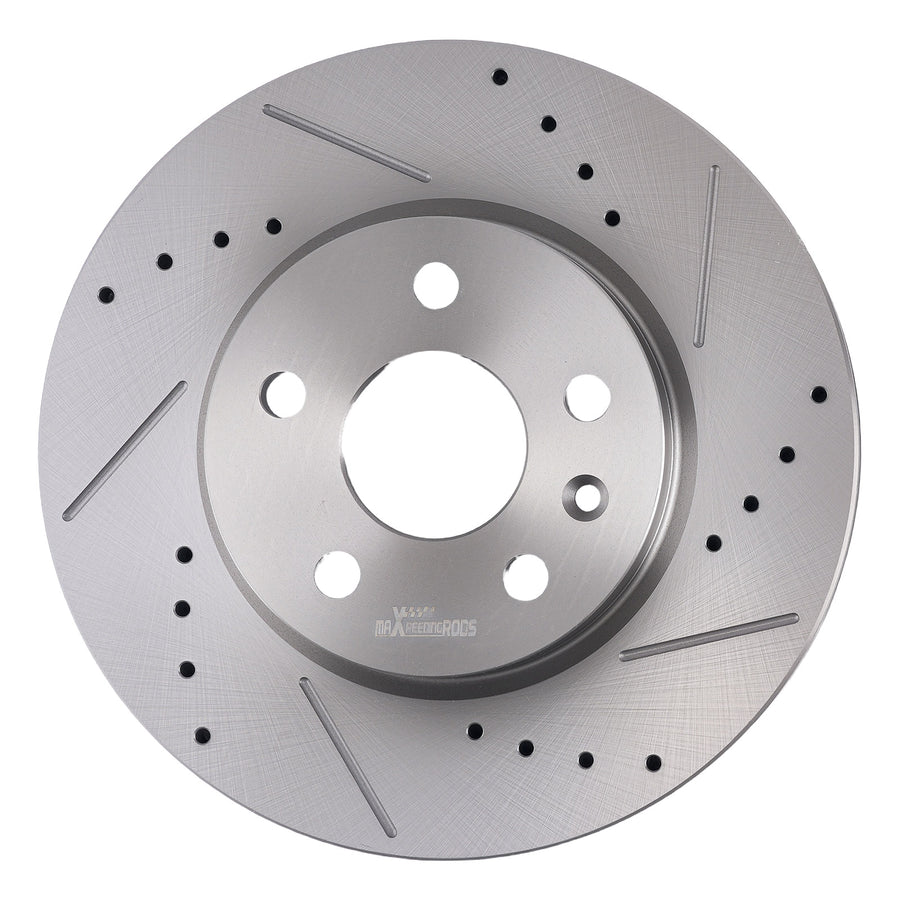 Front Drilled Slotted Brake Rotors Ceramic Pads compatible for Chevrolet Cruze 2011-2015