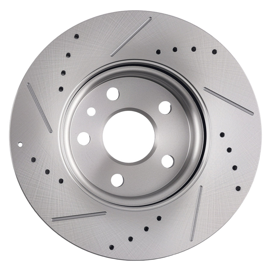 Front Drilled Slotted Brake Rotors Ceramic Pads compatible for Chevrolet Cruze 2011-2015