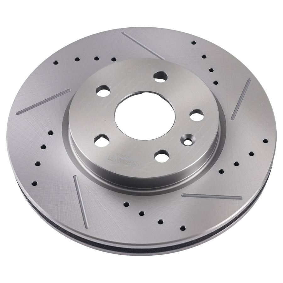 Front Drilled Slotted Brake Rotors Ceramic Pads compatible for Chevrolet Cruze 2011-2015