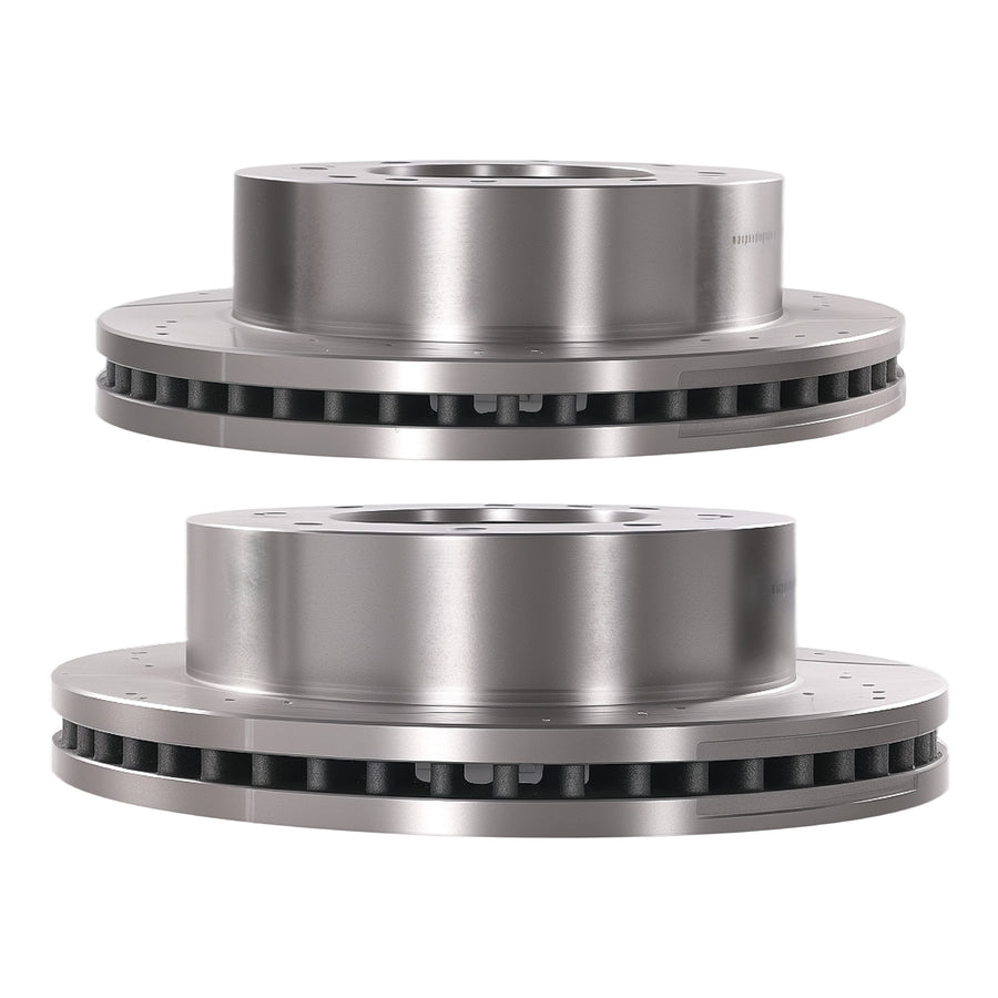 Front Brake Rotors and Pads Set compatible for Chevrolet Silverado 2500 3500 HD 2011-2019