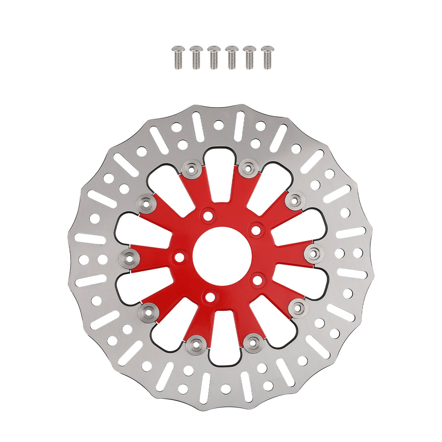 Floating Front Brake Rotor Disc compatible for Harley-Davidson Touring 08-19 Softail 15-24