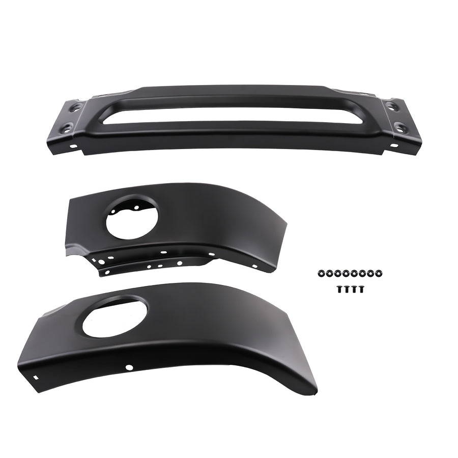 Front Bumper Bar compatible for Ford F150 2006-2008 FO1002401 Steel Black Replace