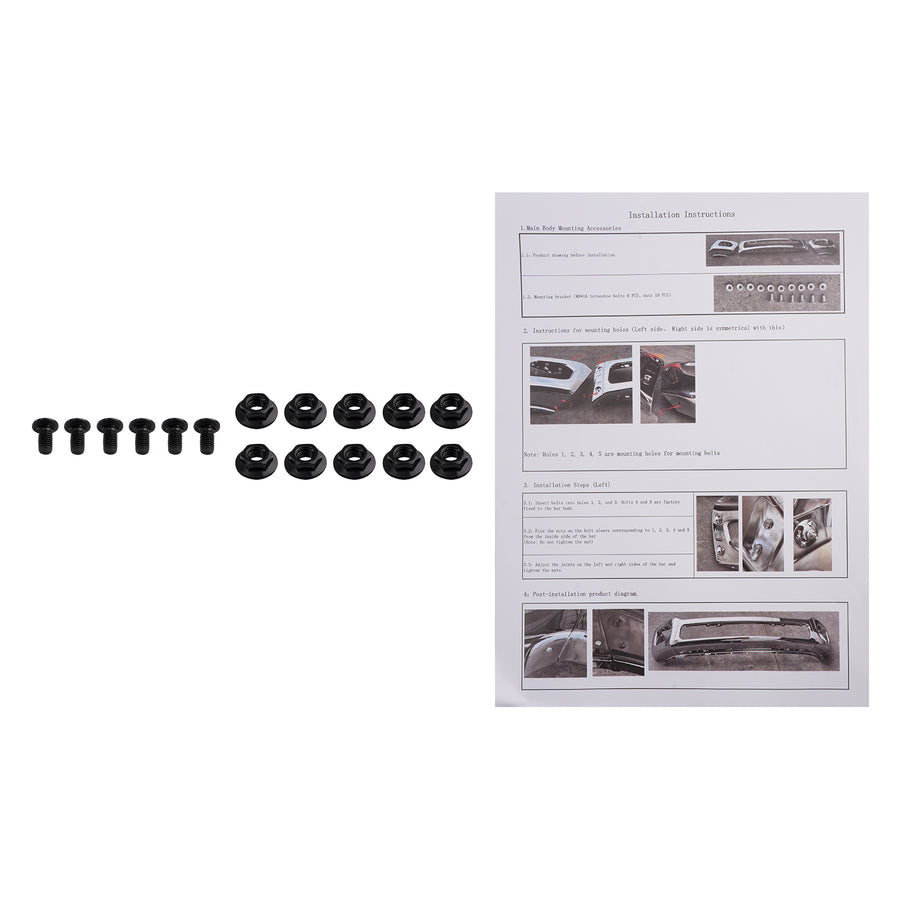Black Front Bumper Face Bar compatible for Ford F-250 F-350 F-450 2011-2016 Steel
