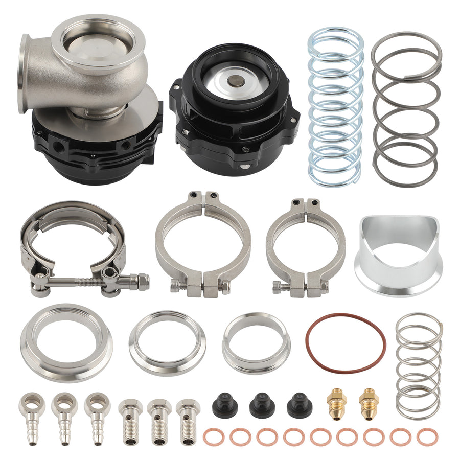 50mm BOV Blow Off Valve + 44mm V-Band External Turbo Wastegate + Spring