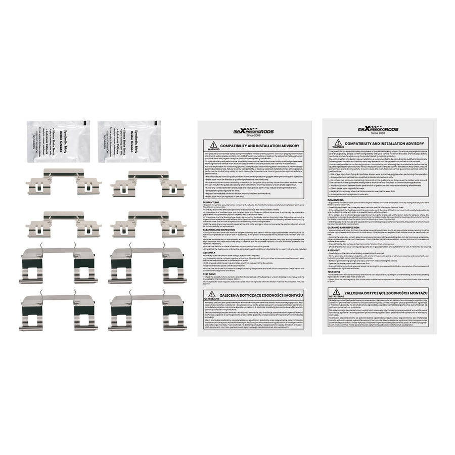 Frontrear Ceramic Brake Pads Kit compatible for Cadillac Escalade/GMC Yukon Sierra 1500