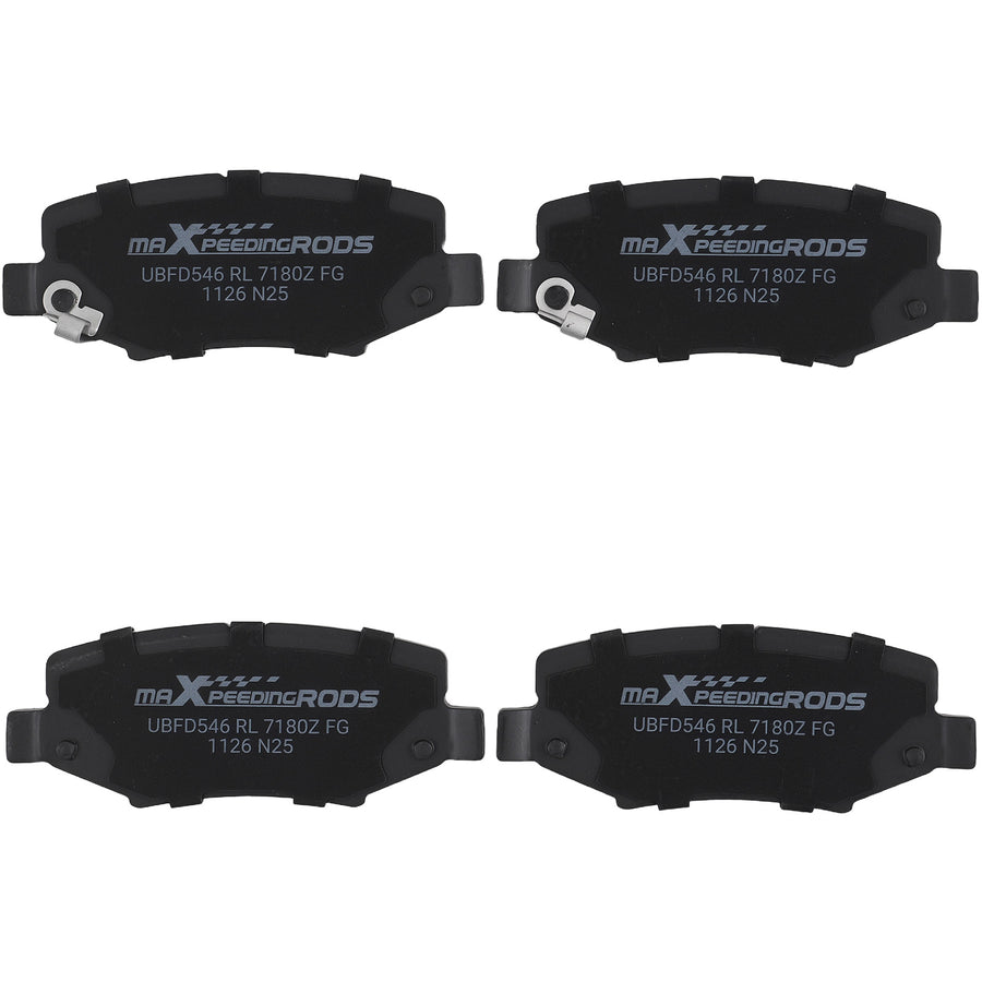 8Pcs Front Rear Brake Pads compatible for Dodge Nitro 2007-2012 compatible for Jeep Wrangler 2007-2017