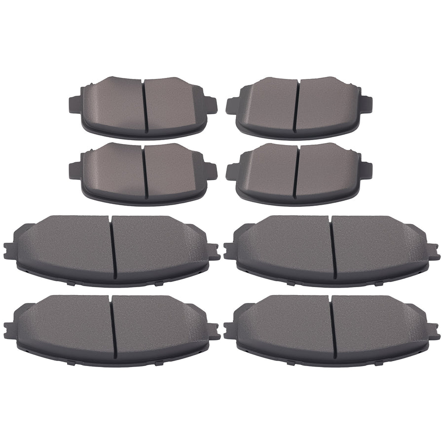 Front Rear Ceramic Brake Pads Set compatible for Jeep Cherokee 2014-2022 P1734 P1843