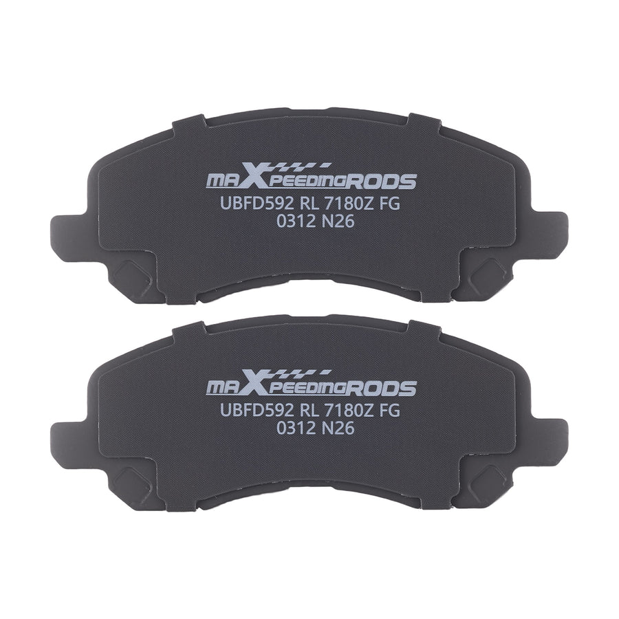Front Rear Ceramic Brake Pads Set compatible for Chrysler 200 2011-2014 Sebring 2007-2010