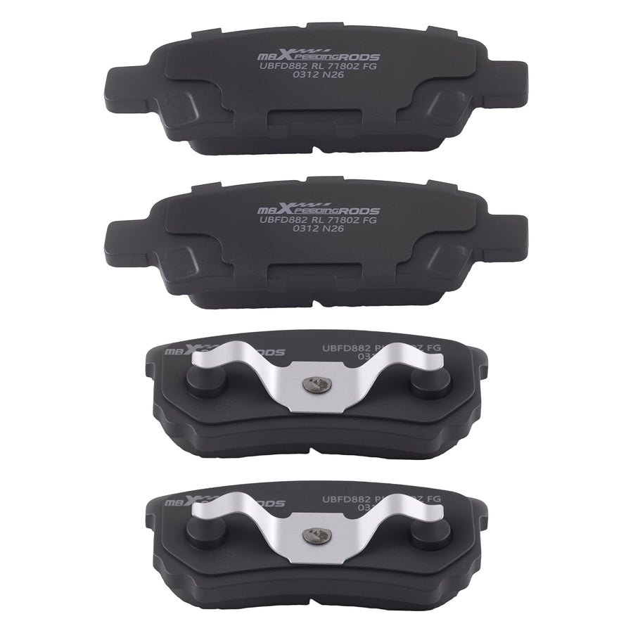 Front Rear Ceramic Brake Pads Set compatible for Chrysler 200 2011-2014 Sebring 2007-2010