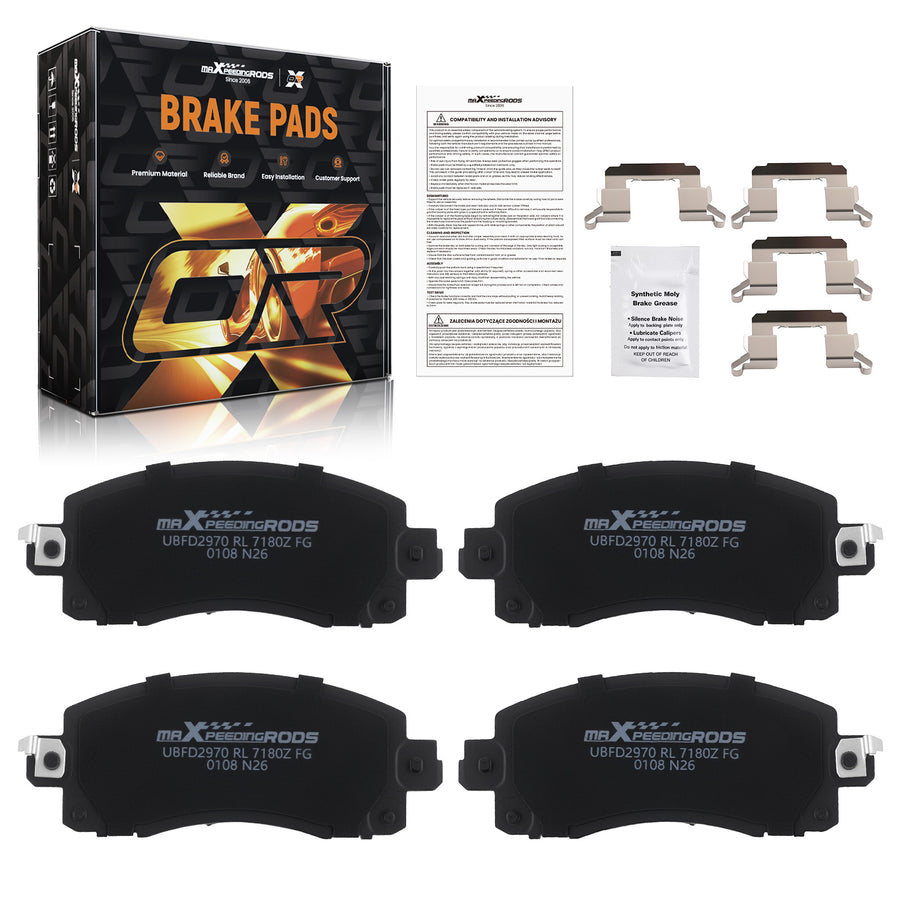 Front Ceramic Brake Pads Set compatible for Subaru Crosstrek 2018-2025 compatible for Forester 2019-2025