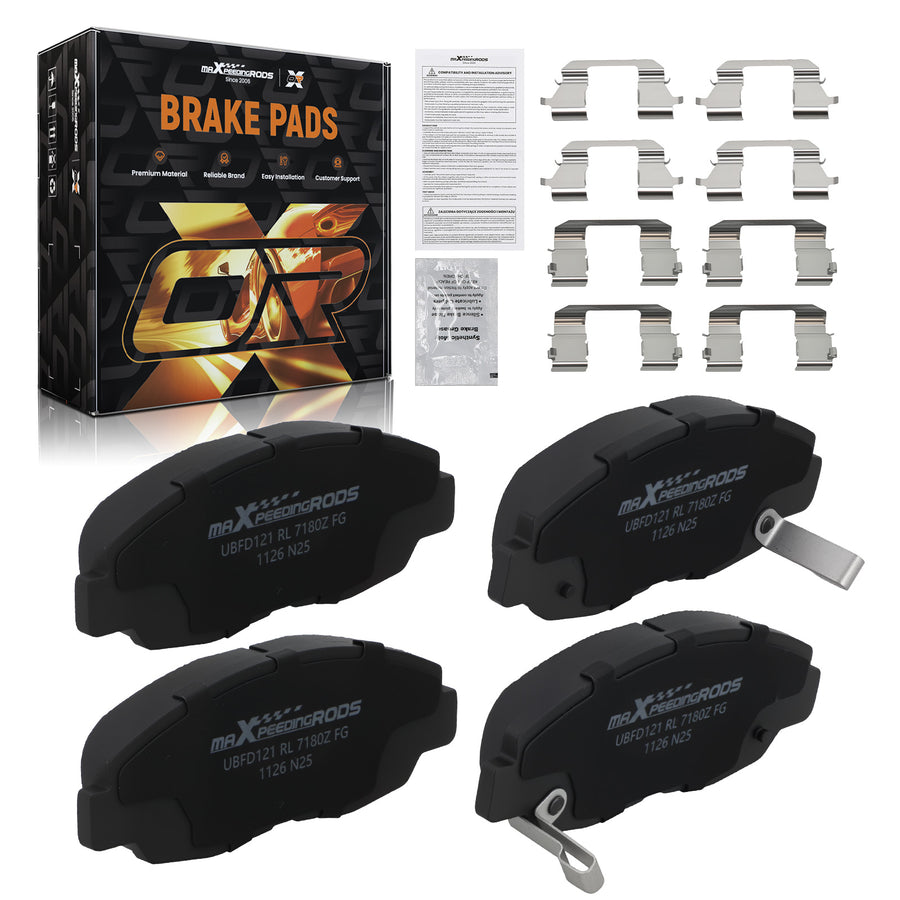Front Ceramic Brake Pads compatible for Honda Civic 1996-2011/Insight 2010-2014 D465 P-465