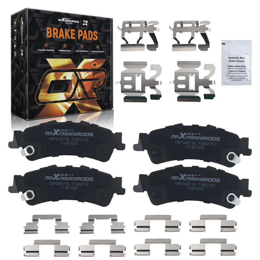 Rear Ceramic Brake Pads compatible for Cadillac DeVille 2000-2005/Compatible for DTS 2006-2011 Heavy Duty