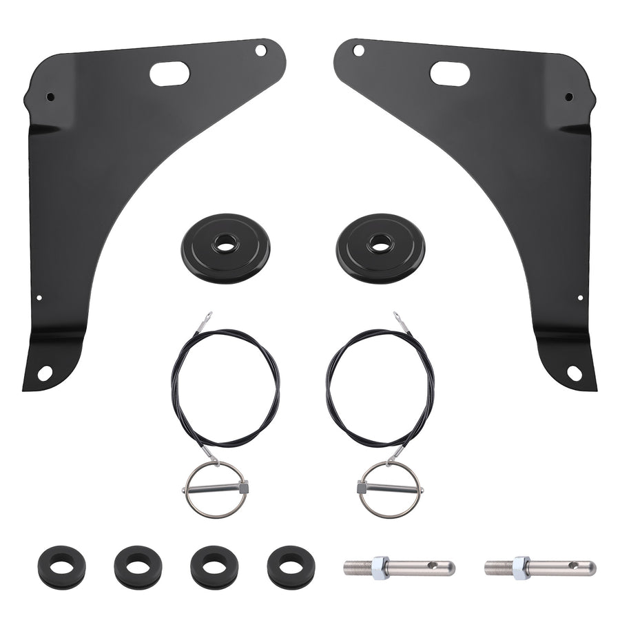 Black Hood Pin Pins Kit compatible for Dodge Challenger 82214260AD 82214260AC 082214260AB