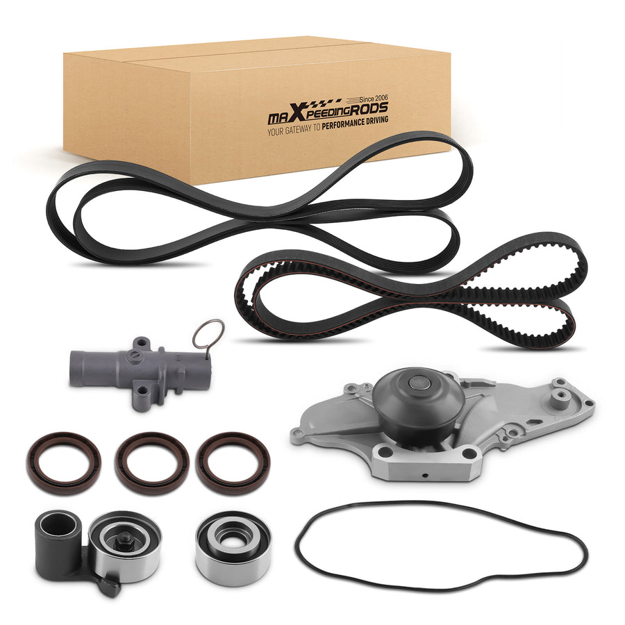 Timing Belt Water Pump Kit 2003-2013 compatible for Acura MDX 3.5 3.7 L V6 SOHC TKH-002T