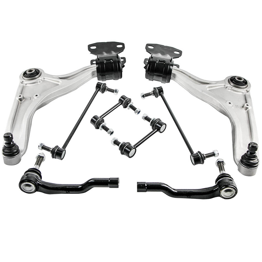Suspension Lower Control Arms Tie Rods Sway Bar Kit compatible for Ford Fusion MKZ 2013-20
