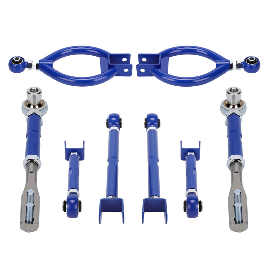 Adjustable Front Tension Rod Rear Camber Toe Traction Arms compatible for Nissan 240sx S13